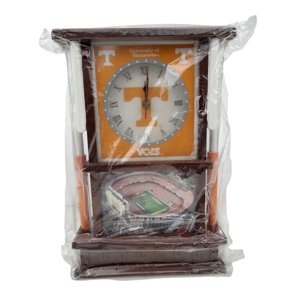Vtg Danbury Mint Vols Neyland Stadium Desk Clock New Tennessee Football